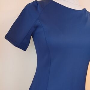 Trop Belle Pour Toi‎ Montréal Designer Stretch Dress Navy Blue size Small
